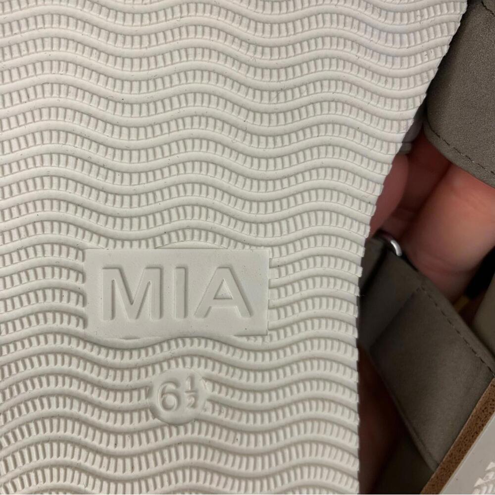 MIA Gray Suede Slide Sandals - Picture 7 of 8